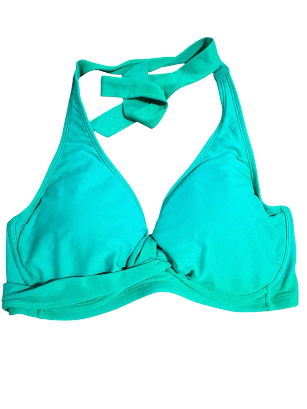 Athleta Padded Teal Halter Swim Bikini Top Size 32 D/ DD